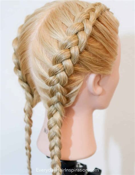 dutch braids with color|how to do dutch plaits.